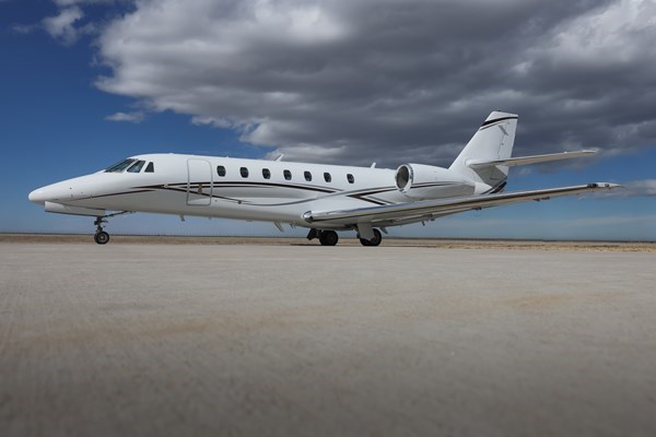 white private jet