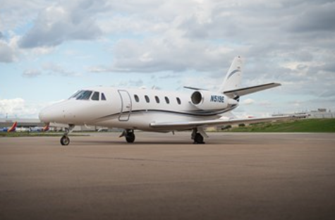 White private jet