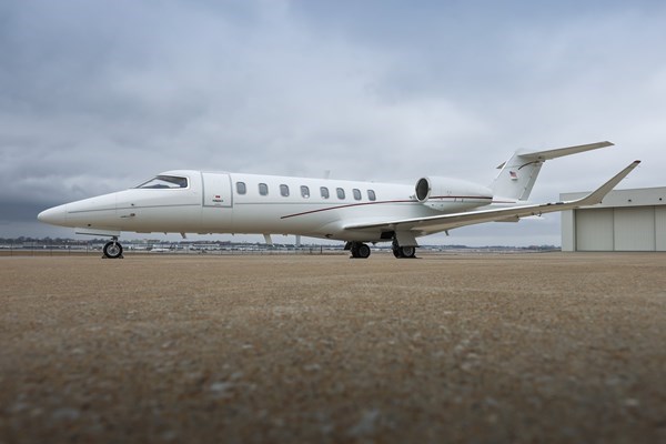 White private jet